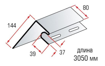 Планка околооконная ИВОРИ А-17 3000мм Аляска Классик