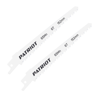 Полотно пильное для сабельной пилы, по дереву 152*19*1.27 мм*6T 2 штуки PATRIOT