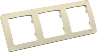 Рамка трёхместная MASTER, цвет слоновая кость (упак. 15 шт.)
