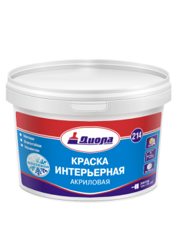 Краска ВД  Диола-214 акриловая интерьерная 4,5кг