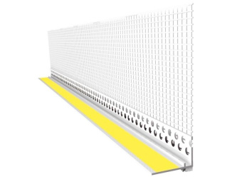 Профиль ПВХ примыкающий оконный с армирующей сеткой 6 мм 2,4 м