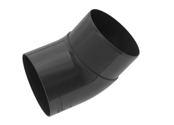 Колено трубы 45" ПВХ графит Элит