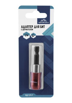 Адаптер для бит 1/4 с держателем и двойным магнитом VERTEXTOOLS