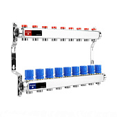 Блок коллекторный с настроечными клапанами 1 "хЗ/4"х 9  (без концевиков)  (Varmega)