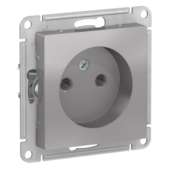 Механизм Розетки без з/к без з/ш 16А алюминий ATLASDESIGN