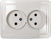 Розетка СП 2-мест. без з/к, без з/ш белая 2102-W CLASSICO ASD (упак.200/10)