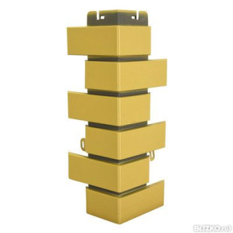 Угол наружный кирпич клинкерный жёлтый 0,45*0,16м