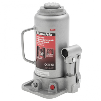 Домкрат бутылочный 15т h подъема 230–460 мм MATRIX MASTER