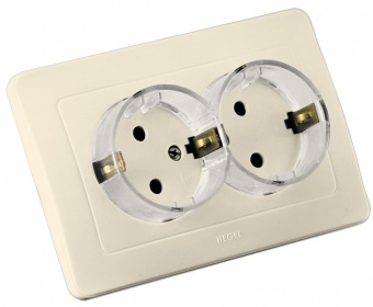 Розетка СУ 2 мест. з/к з/ш "стакан" MASTER (250В,16А), слоновая кость (упак.63) Розетка СУ 2 мест. з/к з/ш "стакан" MASTER (250В,16А), слоновая кость (упак.63)