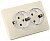 Розетка СУ 2 мест. з/к "стакан" MASTER (250В,16А), слоновая кость (упак.63)