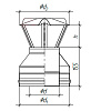 Оголовок нерж, нерж. d115/200 0,5мм/0,5мм