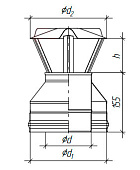 Оголовок нерж, нерж. d115/200 0,5мм/0,5мм