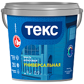 Эмаль акриловая ТЕКС УНИВЕРСАЛЬНАЯ А гл 0,9л (18шт)