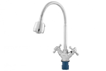 Смеситель для кухни Двухвент. излив гибкий,2-х режимный (латунь) RUSANT PC-К 472-86