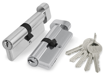 Цилиндровый механизм с вертушкой 100 ZM 90 mm (40+10+40) CP хром 5 кл.//FUARO