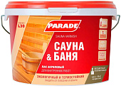 Лак для саун акриловый PARADE L30 Сауна и баня п/матовый 2,5л