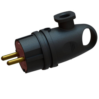 ВИЛКА ШТЕПСЕЛЬНАЯ С КОЛЬЦОМ  С/З 16А (КАУЧУК) В 16-002 УХЛ4 