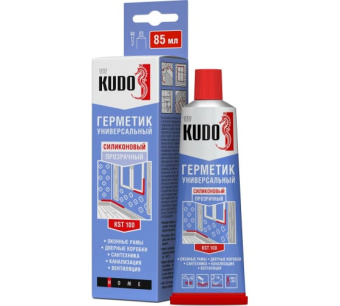 Герметик KUDO KST-100 силиконовый универсальный прозрачный  85мл