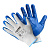 Перчатки полиэстер нитриловое покрытие Антискользящие бело-синие р-р 9 Fiberon
