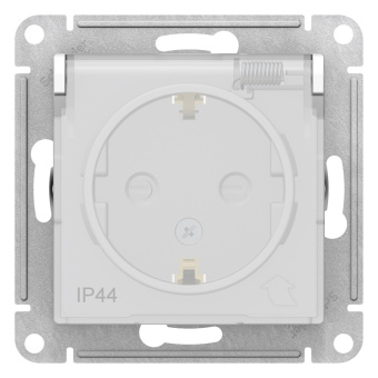 Механизм Розетки з/к з/ш с крышкой 16А белый IP44 ATLASDESIGN (упак. 20) Механизм Розетки з/к з/ш с крышкой 16А белый IP44 ATLASDESIGN (упак. 20)
