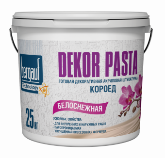 Готовая декоративная штукатурка Короед Bergauf Dekor Pasta 2 мм, 25 кг