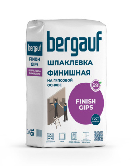 Шпаклевка финишная на гипсовой основе Bergauf Finish Gips, 18 кг