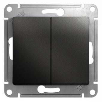 Механизм Выключателя СП 2-кл. антрацит "GLOSSA" (упак.20) GSL000751