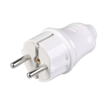 Вилка прямая з/к разборная 16А белая ВПп10-01-Ст (упак.600/50)