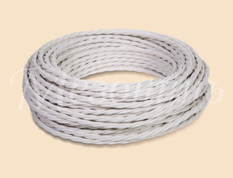 Провод витой ПВХ, 2х1,5 БЕЛЫЙ  (бухта 50м)