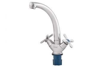 Смеситель для кухни Двухвент. высокий излив (латунь) RUSANT PC-К 470-87