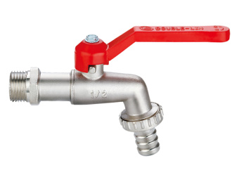 Кран шаровый  1" водоразборный съемный штуцер рычаг Double-Lin (5/30)