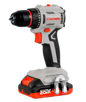 Дрель-шуруповерт CROWN CT21131HMX-2 BMC аккумуляторная 20В, 2*2,0Ач