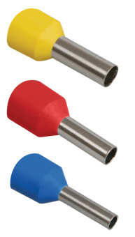 Наконечник-гильза Е2508 2,5мм2 с изолированным фланцем (синий) (100 шт) ИЭК (упак.720/1)