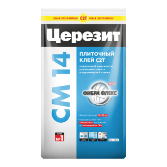 Клей для плитки, керамогранита, теплого пола, по гидроизоляции ЦЕРЕЗИТ СМ 14 , 5 кг