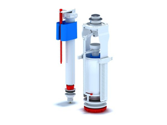 Арматура д/бачка двойн.кнопка метализ. ниж.подводка АниПласт эконом