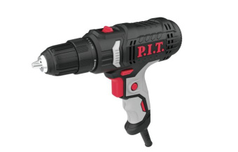 Дрель-шуруповерт PIT PBM10-C3 сетевой 400Вт., 35 Нм 550/1850об/мин, БЗП 10