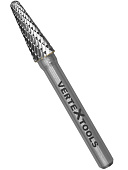 Борфреза по металлу VERTEXTOOLS твердосплавная, коническая закругленная, тип L, 8 мм