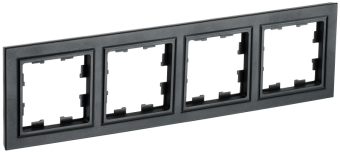 Рамка 4-мест. РУ-4-БрЧ черн. BRITE IEK (упак.100/10)