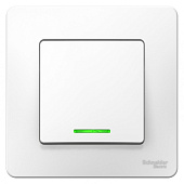 Выключатель СП 1-кл. с подсветкой, 10А, 250B, белый BLANCA (упак.10)