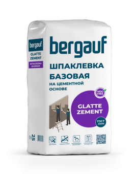 Базовая шпаклевка на цементной основе Bergauf Glatte Zement, 25 кг