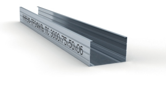 Профиль стоечный КНАУФ ПС 75x50x3000 мм, 0,6 мм