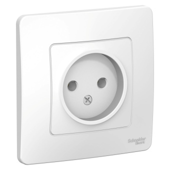 Розетка СП 1-мест. без з/к без з/ш 16А, 250В, белый BLANCA (упак.10)