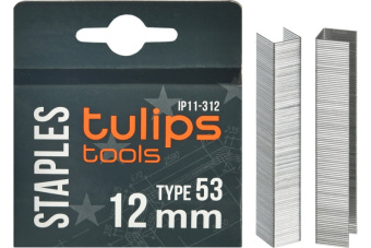 Скобы для степлера 12 мм тип 53 закаленная сталь 1000 шт Tulips IP11-312