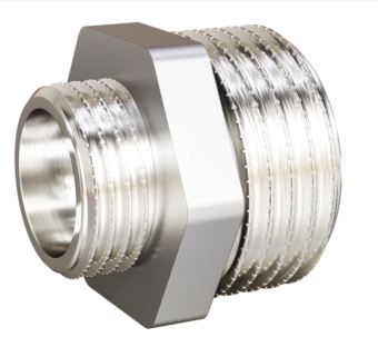 Ниппель переходной 1 1/2" x 1 1/4" НР никель  (26) LD pride