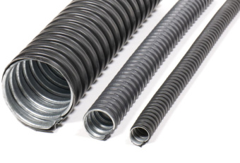 Металлорукав в ПВХ-изоляции МРПИ-НГ 15, d=15 мм, черный без протяжки (50 м) ЗЭТА zeta42235