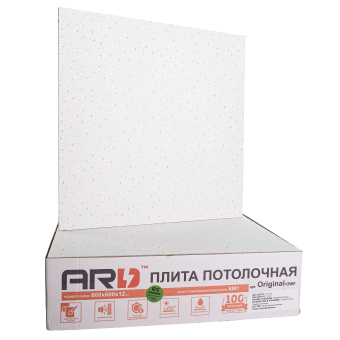 Плита потолочная ARD Original 12WF 600*600*12мм (14шт/5,04м2)
