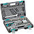 Набор инструментов 82 предмета 1/2" 1/4" Сrv пластиковый кейс STELS 14105