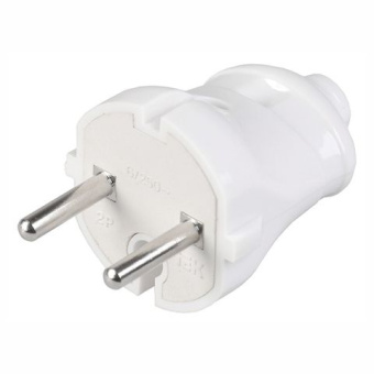 Вилка прямая разборная 6А белая ВПп20-01-Ст (упак.960/80)