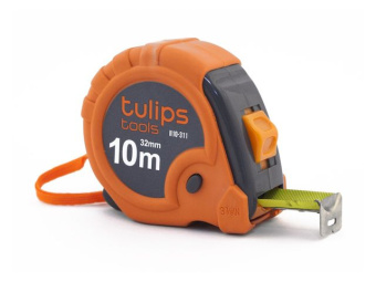 Рулетка 10 м*25 мм 3 фиксатора Tulips ll10-075