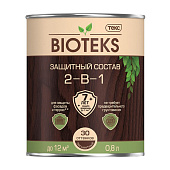 Защитный Состав 2-в-1 ТЕКС BIOTEKS Лесной каштан 0,8 л